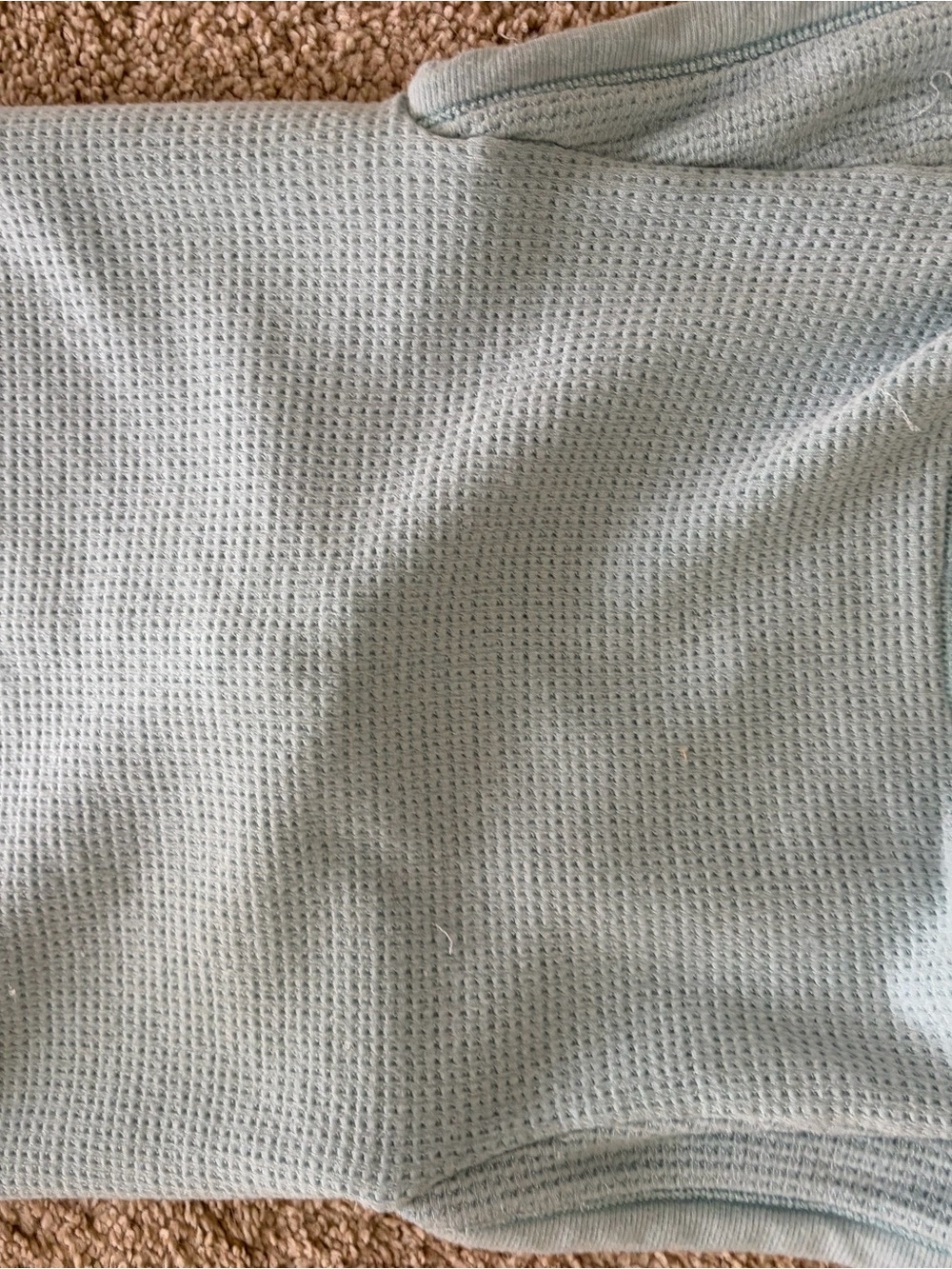 Urban Outfitters Light Blue Waffle-Knit Cropped Tank with Drawstring - Picture 4 of 4